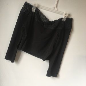 Lace Off-The-Shoulder Crop Top